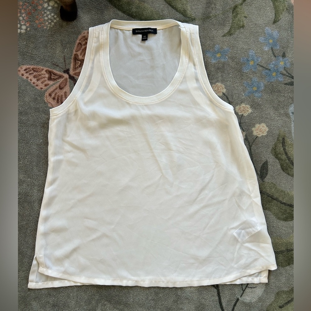 Banana Republic XS White Sleeveless Top